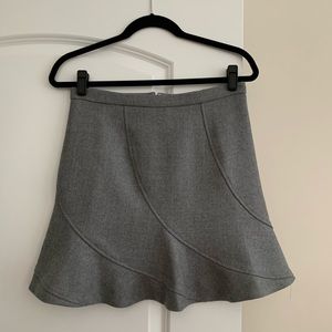 J. Crew wool flounce mini skirt.